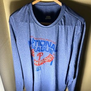 MLB Men’s LS Philadelphia Phillies National League Champions Tee Color Blue